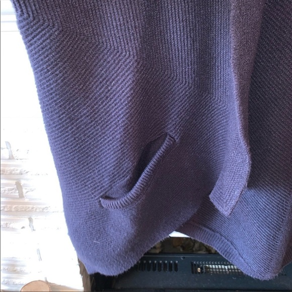 Anthropologie Akemi+Kin Dolman Sleeve Navy Ribbed Open Draped Cardigan M - Picture 4 of 7